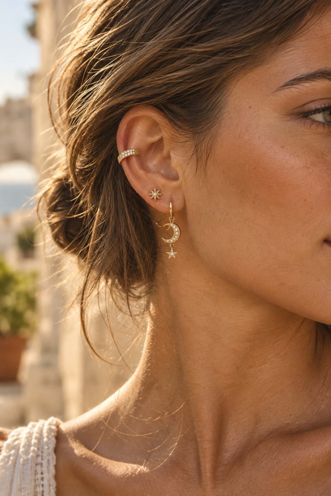 Sculptural Gold Ear Cuff from the Miori Atelier collection